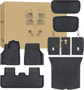 Floor Mats for Tesla Model Y Juniper 2025 2026 | All-Weather TPE Liners 7-Piece by SANBAN-AXE