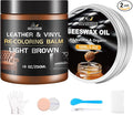 Leather Repair Kit Recoloring Balm Cleaner Conditioner Waterproof Beeswax Oil by SHABEIBEI