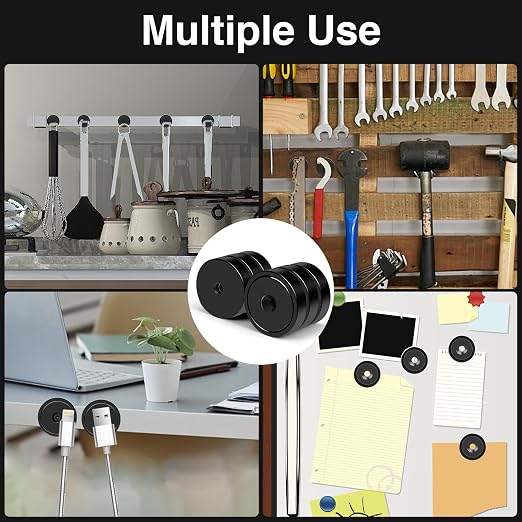 MIKEDE Strong Magnets with Holes, 100LB+ Strong Neodymium Magnets with - Image 6