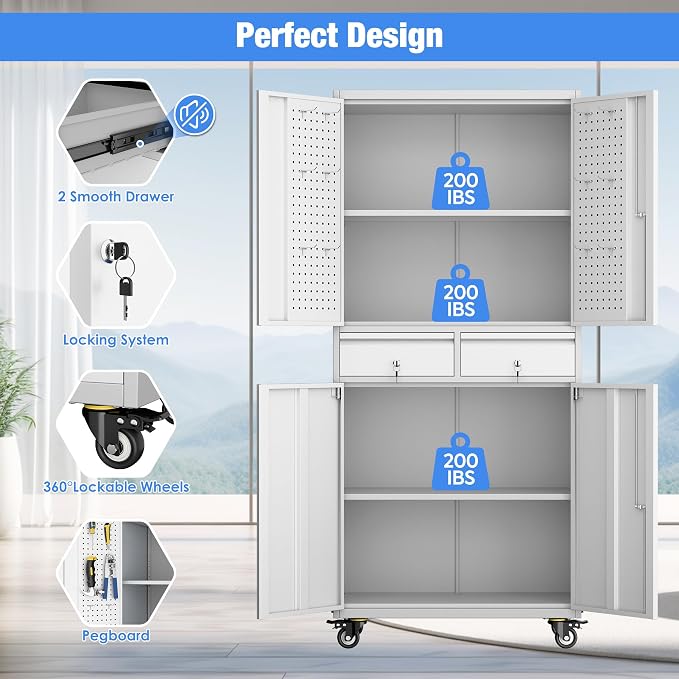 Metal Garage Storage Cabinet - Image 5