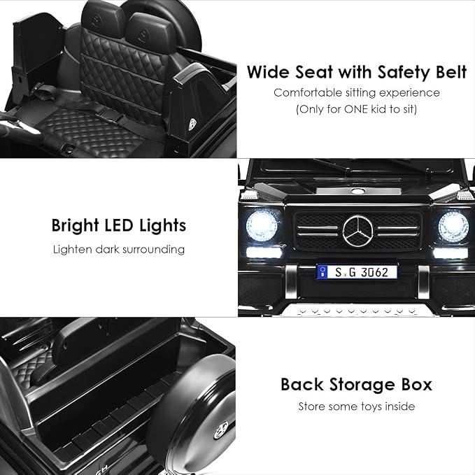 Costzon Ride on Car, Licensed Mercedes-Benz Maybach, 12V Battery Powered - Image 5