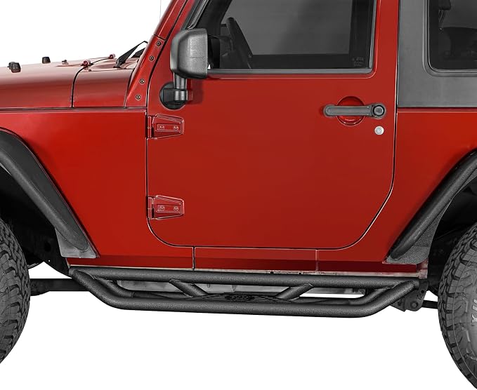 u-Box JK 2-Door Side Steps Running Boards, Drop Tubular Nerf Step Bars - Image 3