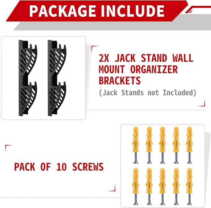 Jack Stand Wall Mount Organizer: Jack Stands Holder Storage Rack Mount - Image 7