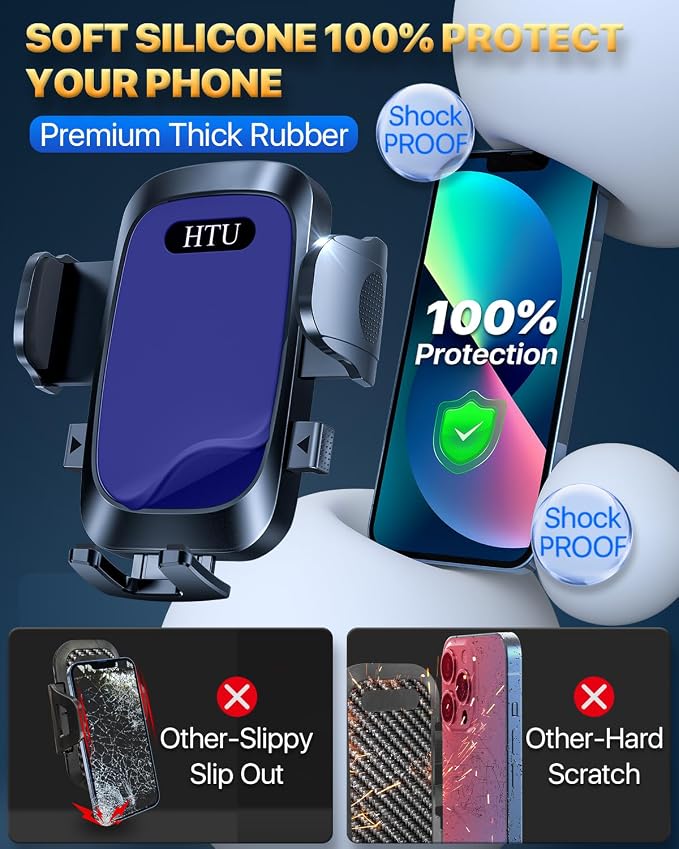 HTU Upgraded Strongest Suction Car Phone Holder Bendable Arm, Never Block View - Image 3