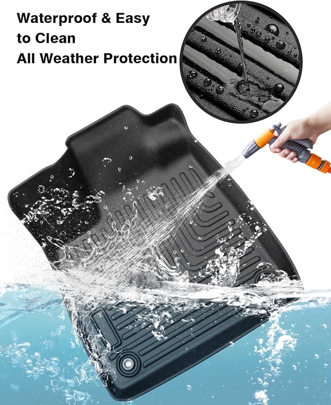 Powerty Floor Mats for 2023 2024 2025 Honda Pilot Accessories All Weather Floor - Image 3
