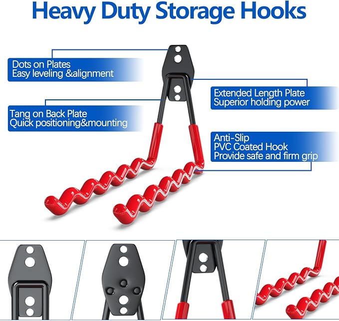 Garage Hooks 14PC, Shed Organizer - Image 3