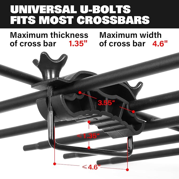 WEIZE 54" x 34" x 6" 200lb Heavy Duty Roof Rack Carrier Basket - Image 3