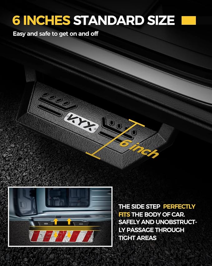 KYX Running Boards for 2015-2025 Ford F150 SuperCrew Cab/ 2017-2025 Ford F250 - Image 4