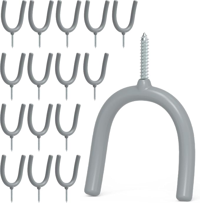 POETISKE Screw in U Utility Hooks Wall Mount Garage Storage Organizer Hanger by UNP