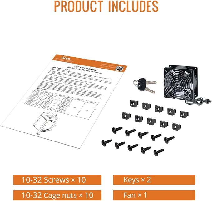 Tecmojo 9U Wall Mount Rack Network Cabinet - Image 6