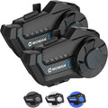 Moman Motorcycle Intercom, H2 Pro【2 Pack Carbon Fiber】 Motorbike Helmet by Moman