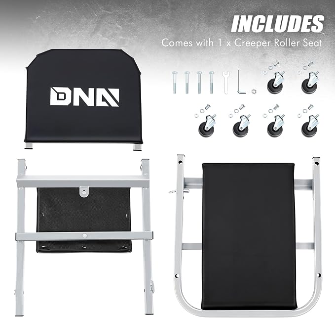 ‎DNA MOTORING TOOLS-00185 36 Inches 2 IN 1 Rolling Folding Car Creeper/Seat - Image 2
