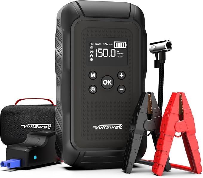 7000A Jump Starter with Air Compressor, VoltSurge 150PSI Battery Charger Pack by VoltSurge