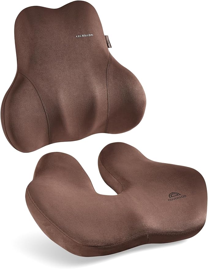 Coverado Memory Foam Car Seat Cushion and Lumbar Support Pillow - Image 7
