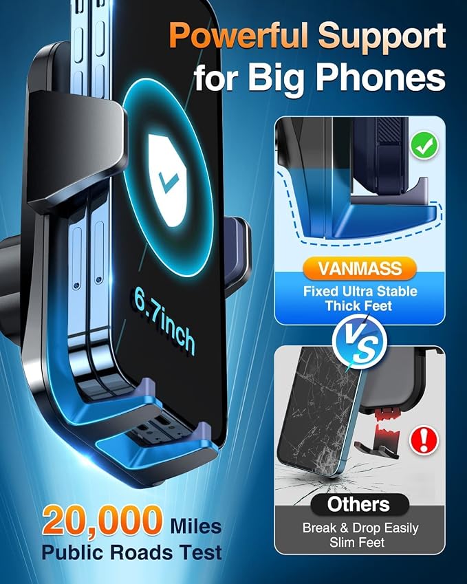 VANMASS Cell Phone Mount Car DashWindow Vent Desk Fit - Image 8