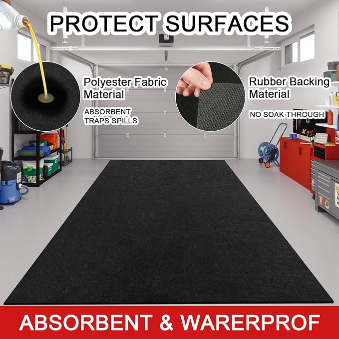 Heavy-Duty Garage Floor Mat 17' x 7'4" - Image 4