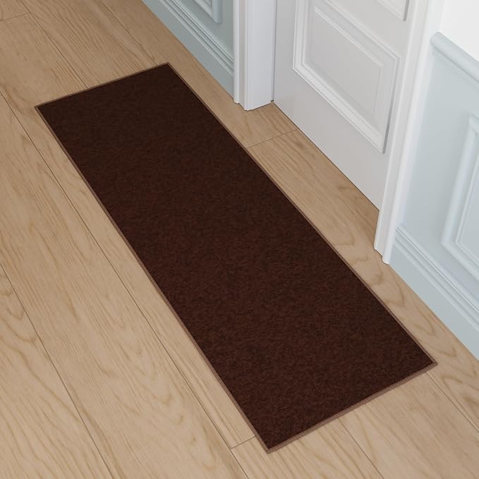 Ottomanson Hallway Runner Rug 20" x 59" Non Slip Solid Area Rugs Easy to Clean - Image 9