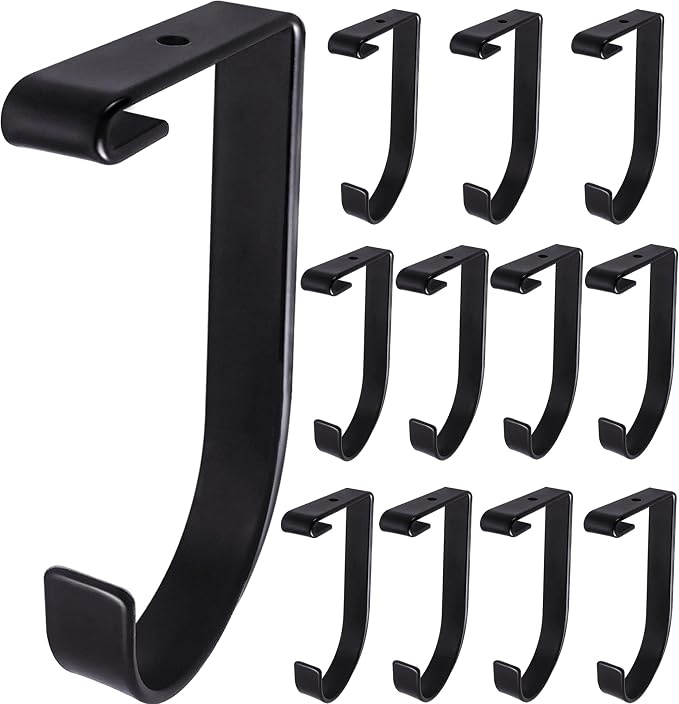 12-Pack Heavy Duty Add-On Storage Flat Hook Accessory by Saderoy
