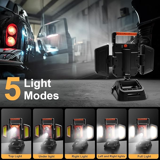4000LM LED Work Light Rechargeable - Image 6