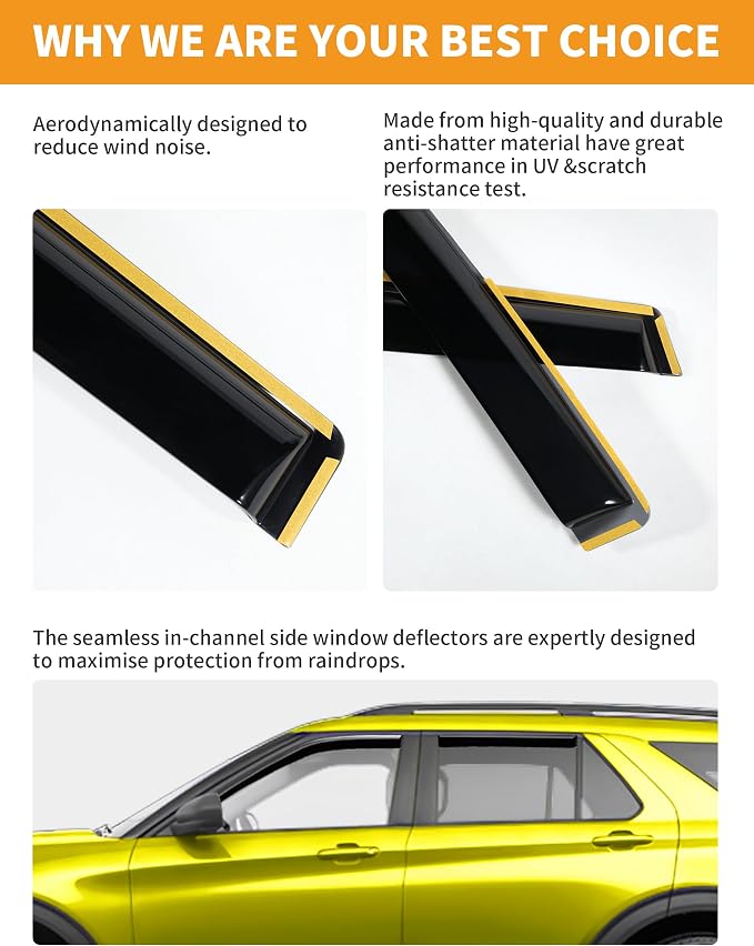in-Channel Window Rain Guards Fit - Image 6