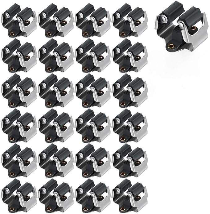 3-H Mop and Broom Holder Wall Mount 25 Pack, Broom Hanger Wall Mount by 3-H