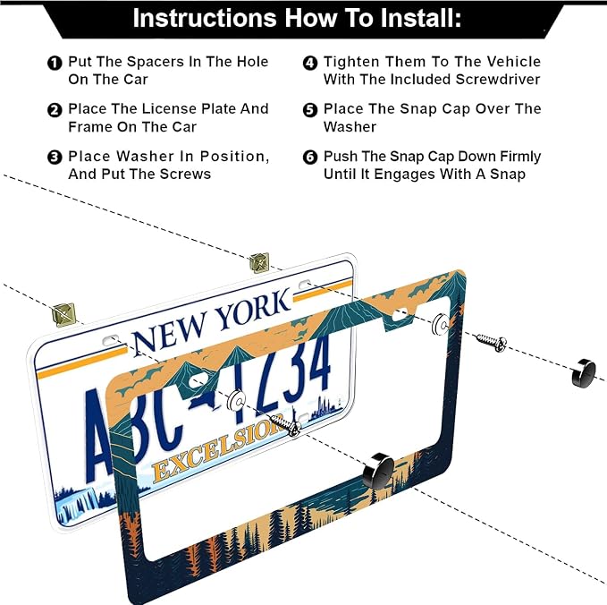 Mountains Forest License Plate Frames - Image 3