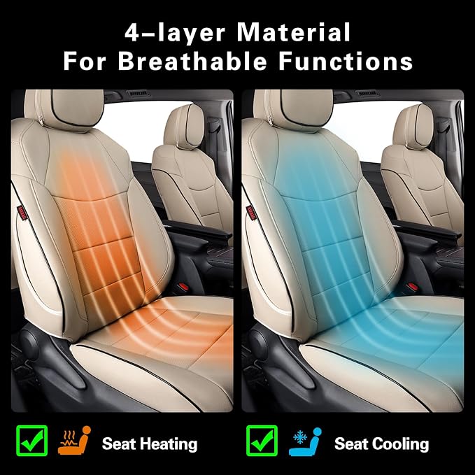 EKR Sienna Seat Covers for 2021-2025 Toyota Sienna XLE, 7 Seats, 2nd Row - Image 6