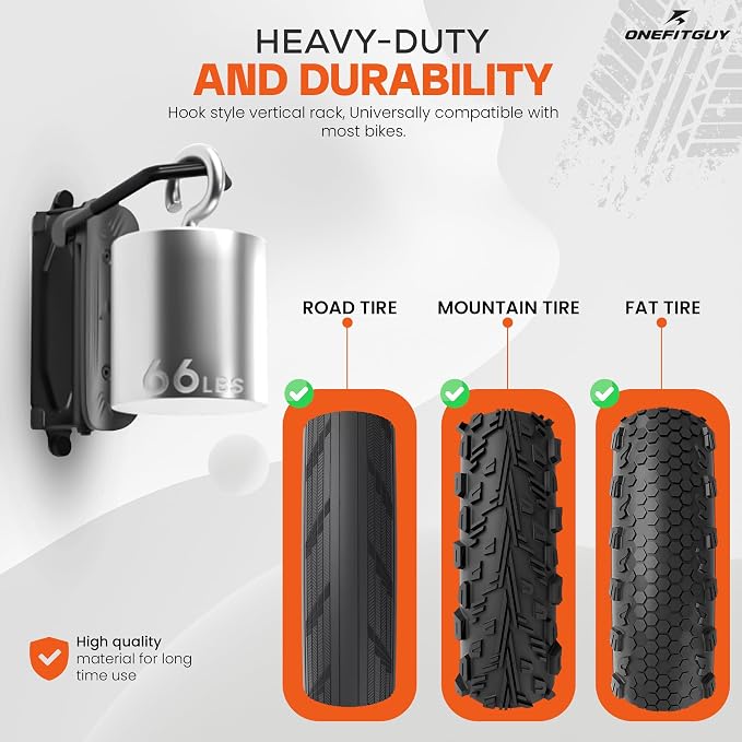 Swivel Bike Wall Mount, Bike Rack Garage, 150° Rotating & Space Saving Vertical - Image 5
