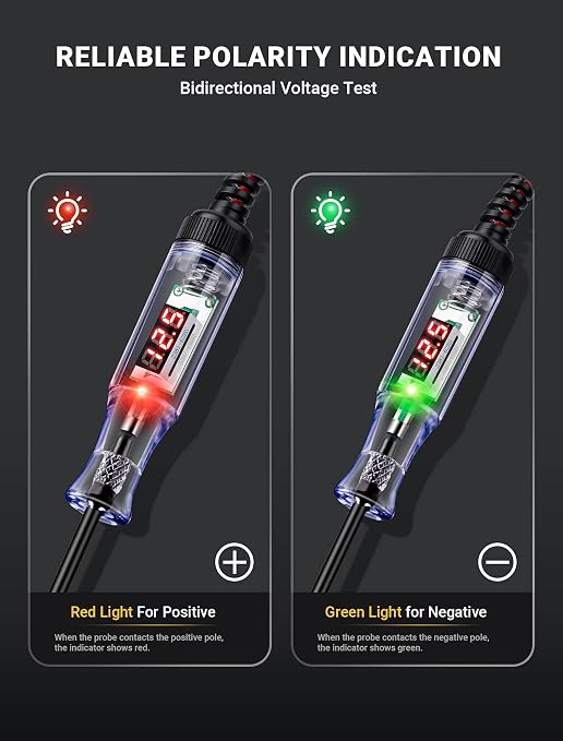 Automotive Test Light with 5-120V LED Digital Voltage Display, Circuit Tester - Image 5