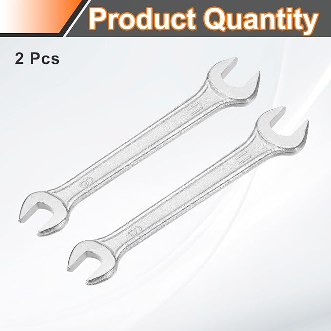 HARFINGTON 2pcs Double Open End Wrench 9mm x 11mm Metric 15 Degree Offset Angle - Image 3