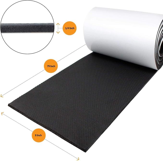 Car Door Protector Bump Body Guard, 1/4" Sectional Foam Sticking Garage Wall - Image 2
