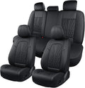 Leather Seat Covers, Car Seat Protector Waterproof, Seat Covers Full Set by MINGBRONCARSEATCOVER