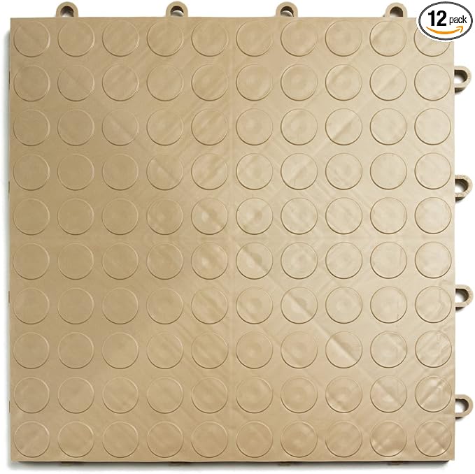 GarageDeck Coin Pattern, Durable Interlocking Modular Garage Flooring Tile by BigFloors