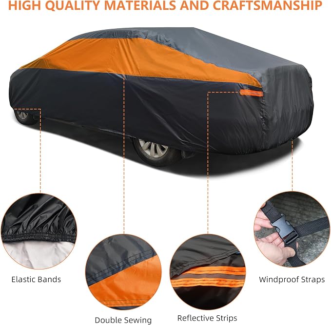 Car Cover Waterproof All Weather, Outdoor Car Cover - Image 3