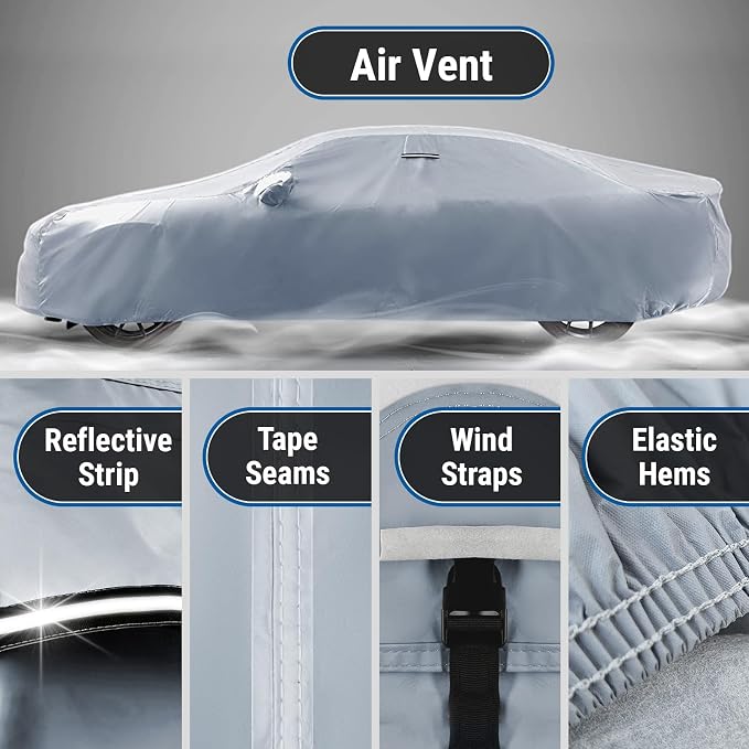 iCarCover Custom Car Cover for Pontiac Bonneville Waterproof All-Weather Rain - Image 5