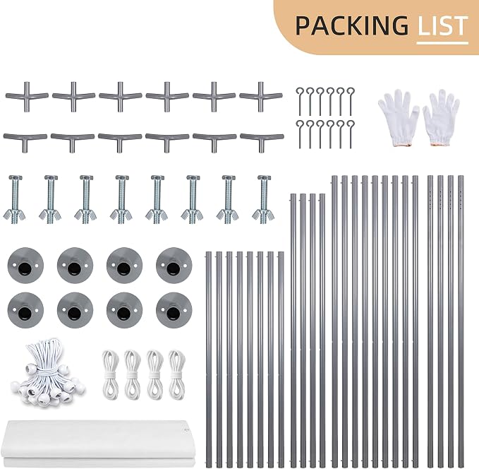 JY QAQA Carport, 12x20 FT Heavy Duty Carport Reinforced Steel Poles - Image 2