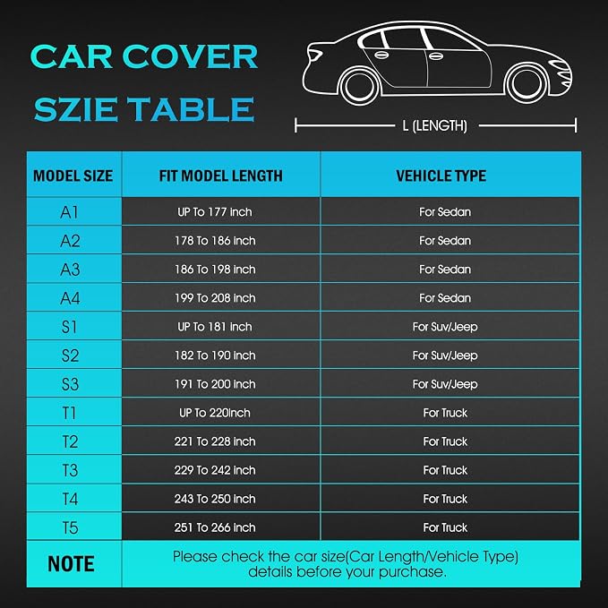 Car Cover Waterproof All Weather Full Outdoor Pickup Truck Cover Rain UV - Image 5