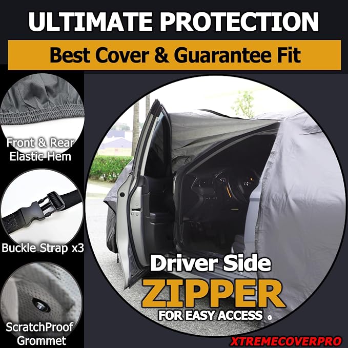 All Weather Waterproof car Cover Easy Access Zipper Good - Image 3