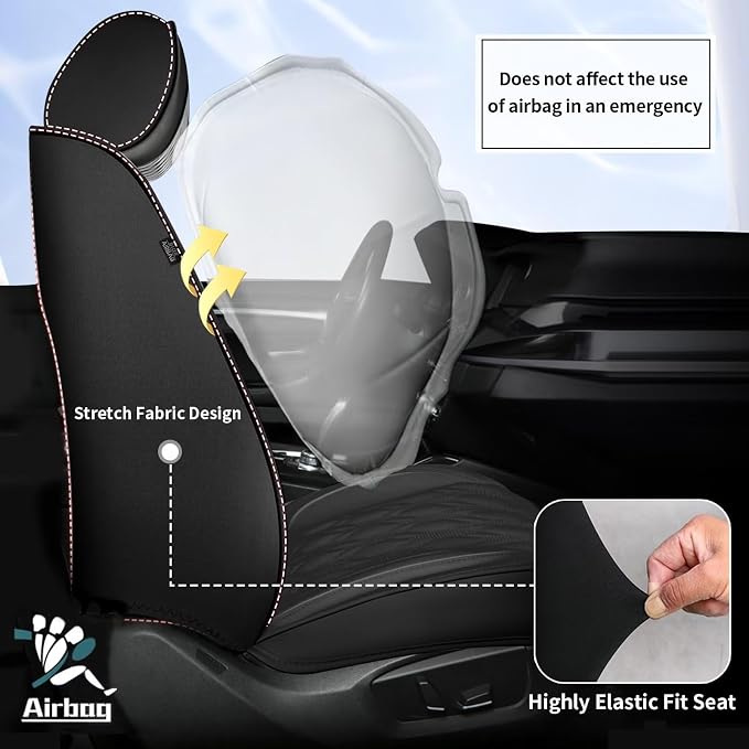 Seat Covers Fit for Toyota Camry 2012-2024 2025 Full Set, Faux Leather Car Seat - Image 4