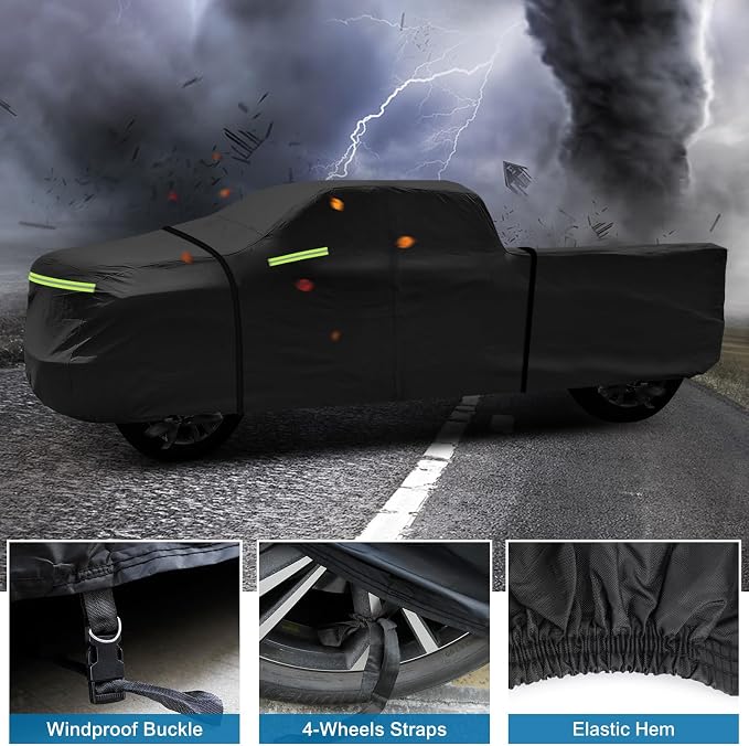 for Silverado 2500 3500 HD Crew cab Short Bed 6.6ft Truck Cover, Light Shell - Image 5