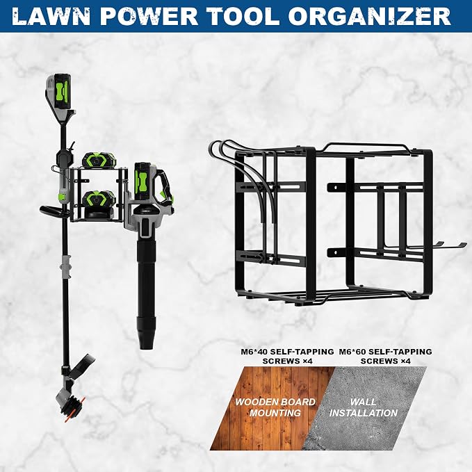 Pugala Universal Storage Rack for Leaf Blower, Weed Eater, and Power Tools – - Image 8