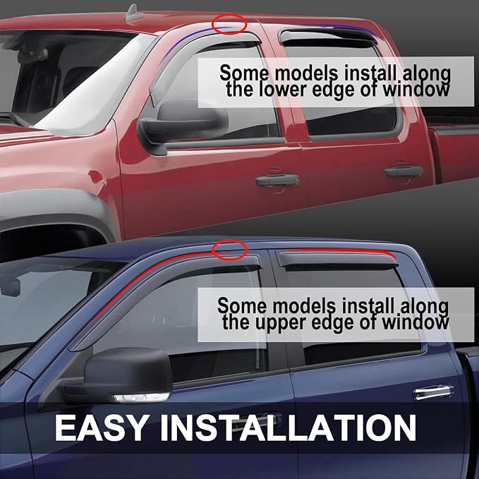 194995 Side Window Wind Vent Deflector fit - Image 5