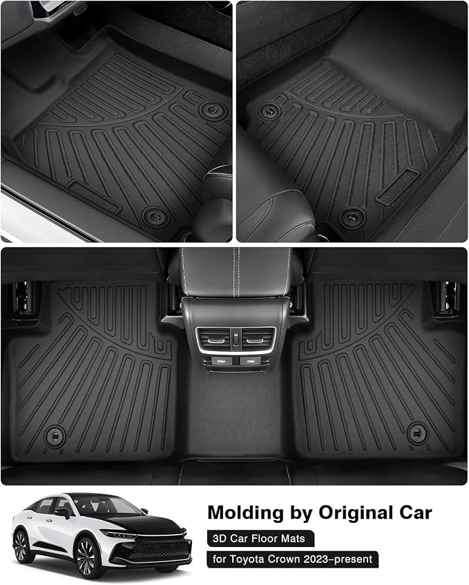 Powerty Floor Mats for 2023 2024 2025 Toyota Crown Accessories All Weather - Image 2
