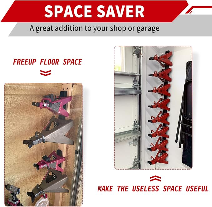 Jack Stand Wall Mount Organizer: Jack Stands Holder Storage Rack Mount - Image 8