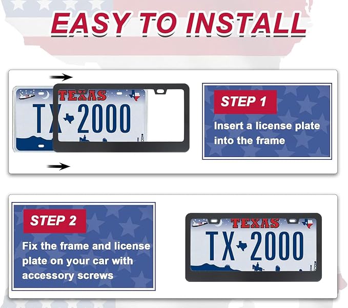 Galaxy License Plate Frame for Women Men 2 Pack-Heavy Duty Rustproof Aluminum - Image 6