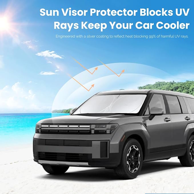 Custom Sunshade for Santa Fe Windshield Sun Shade for 2026 2025-2019 Hyundai - Image 5
