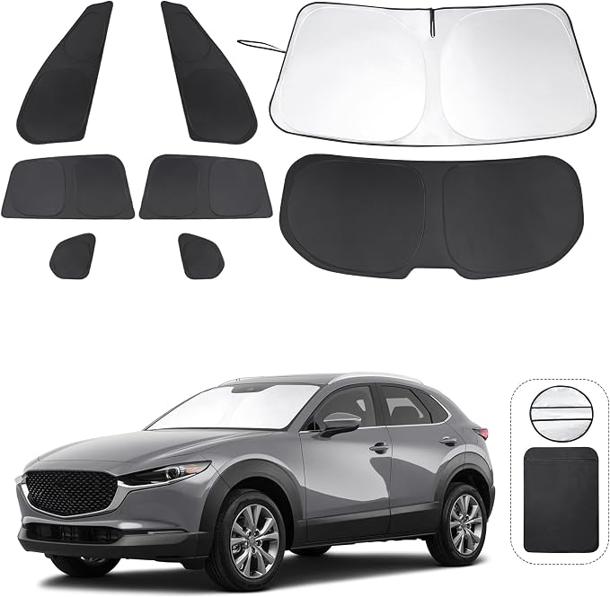 TINGLU Window Shades for Mazda CX-30 2019-2024 2025 Accessories Car Side Full by TINGLU