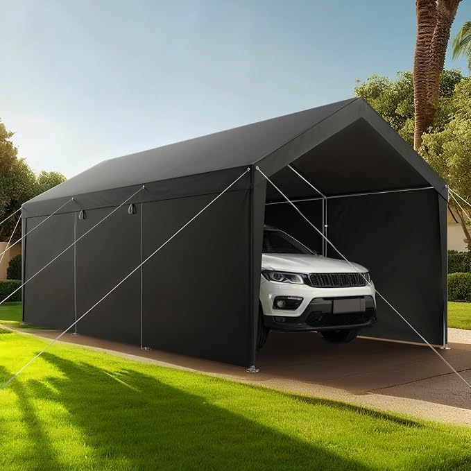 VEVOR 12x20 FT Heavy Duty Carport, Portable Car Canopy - Image 9