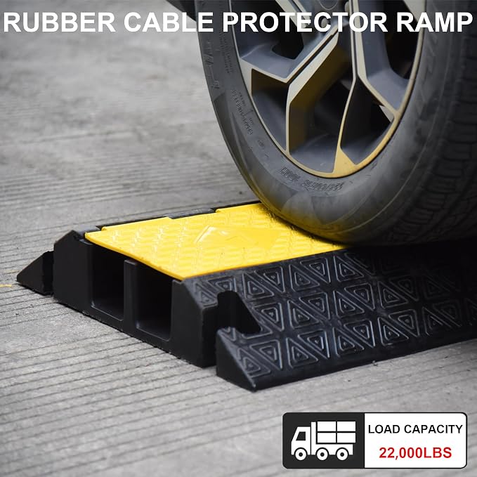 Heavy-Duty Rubber Cable Protector Ramp - Image 2