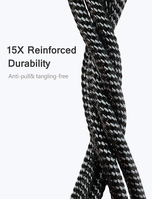 Short Lightning Cable 1FT 3Pack 12 inch iPhone Charger USB Fast Nylon Braided - Image 6